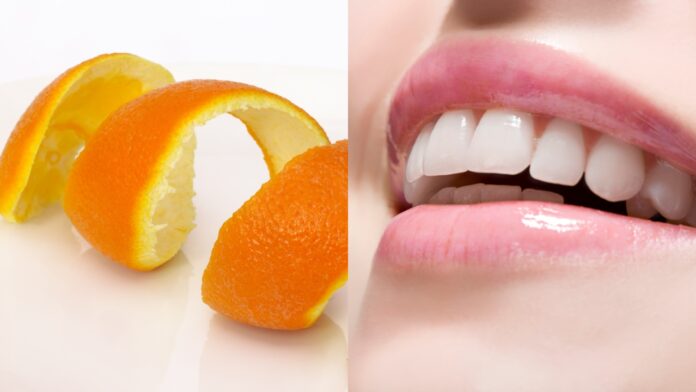 Para qué sirve frotar una cáscara de naranja en tus dientes antes de lavarlos