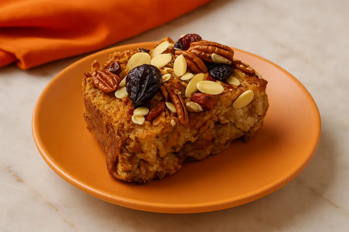 Ingredientes para capirotada tradicional mexicana sobre mesa de madera- bolillo pan piloncillo canela clavo queso cacahuate pasas y plátano macho