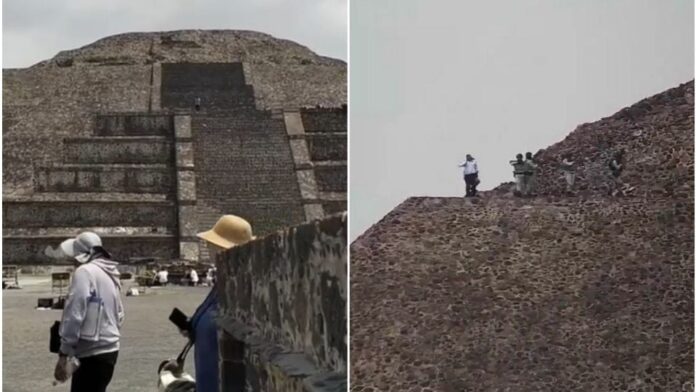 Balacera en la zona arqueológica de Teotihuacán