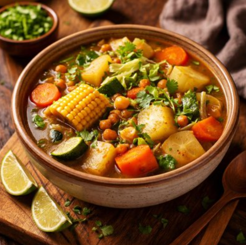 Caldo de res con vegetales keto