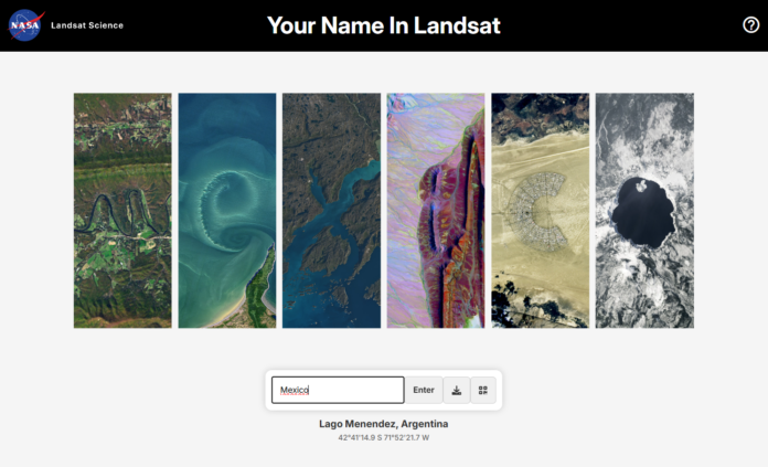 ¿Cómo crear tu nombre con imágenes satelitales de la NASA en "Your Name in Landsat"?