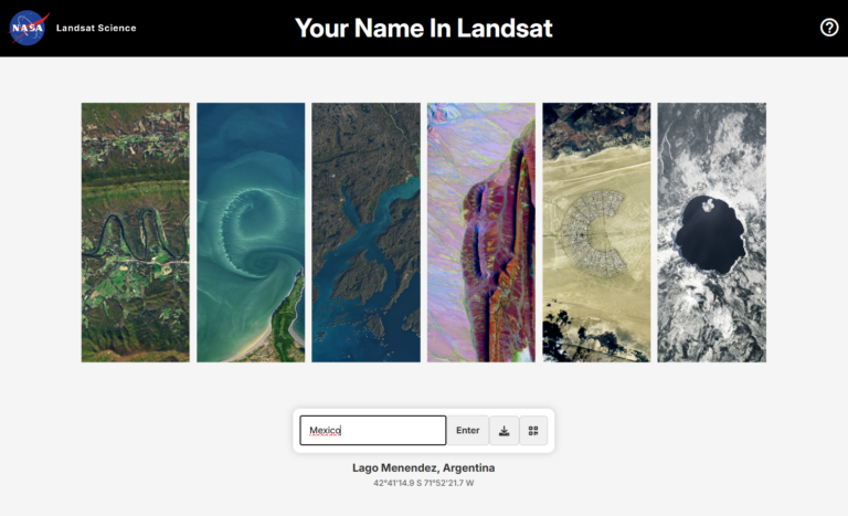 ¿Cómo crear tu nombre con imágenes satelitales de la NASA en “Your Name in Landsat”?
