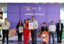 Entrega Gaspar Trueba techumbre y cancha en Primaria “Leona Vicario” en Colón Gaspar Trueba