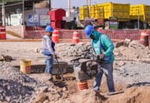 Socavón en Corregidora, autoridades supervisan obra emergente Socavón en Corregidora