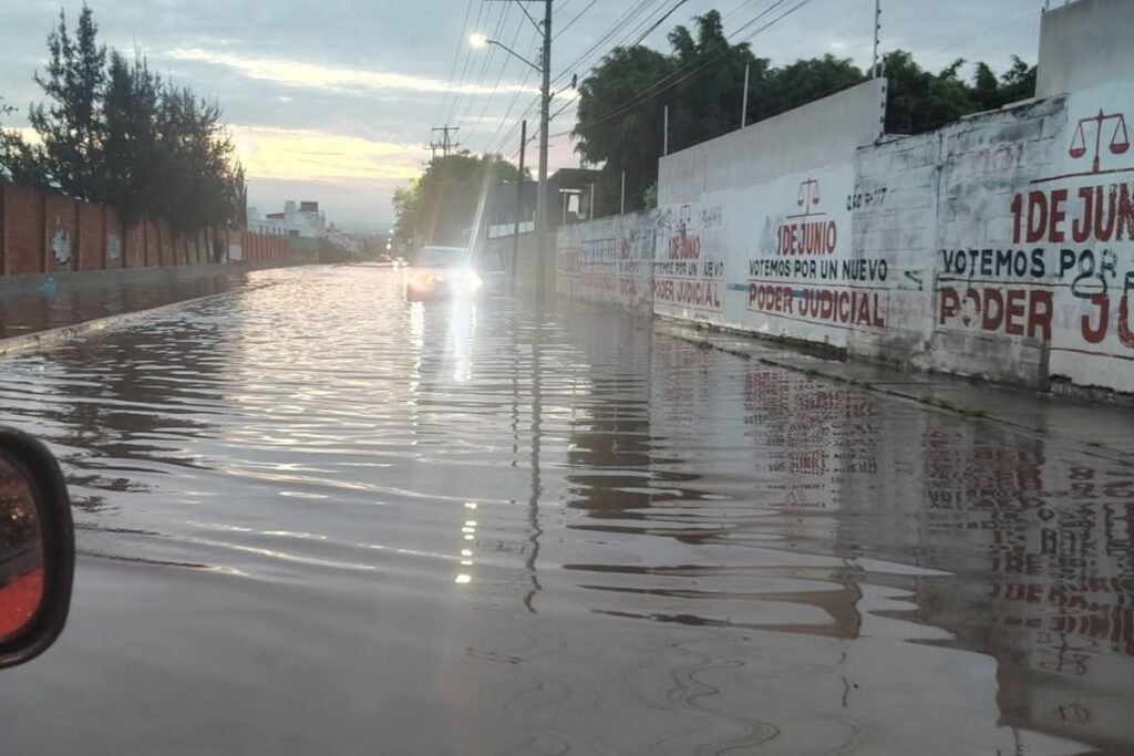 Encharcamientos, caída de árbol, ingreso de agua en viviendas y más dejó la lluvia en Qro.